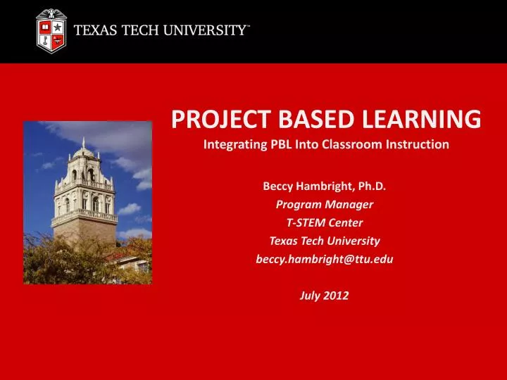 project based learning integrating pbl into classroom instruction
