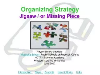 Organizing Strategy