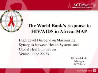 Elizabeth Lule Manager ACTafrica