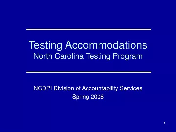 testing accommodations north carolina testing program
