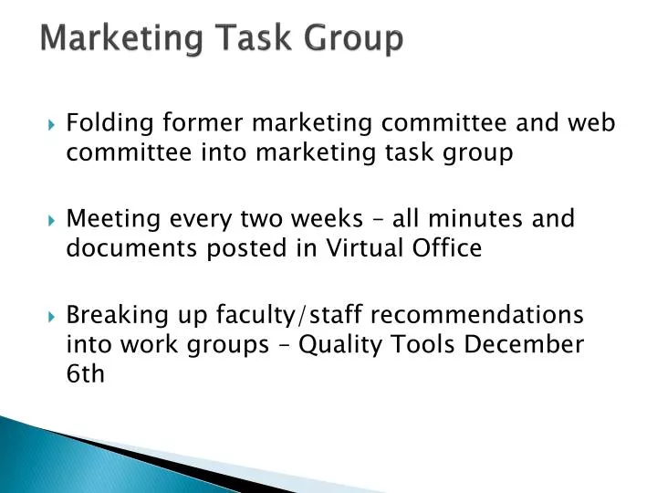 marketing task group