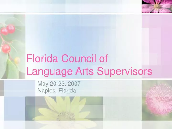 florida council of language arts supervisors