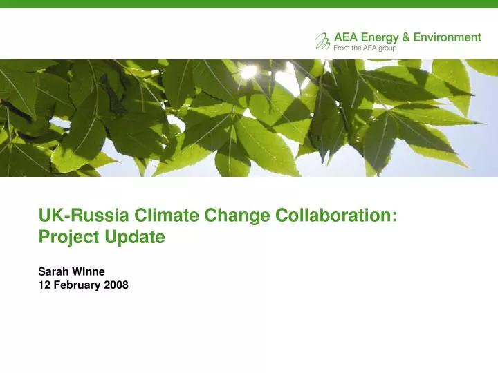 uk russia climate change collaboration project update
