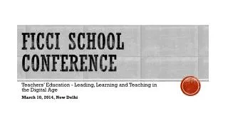 FICCI School Conference