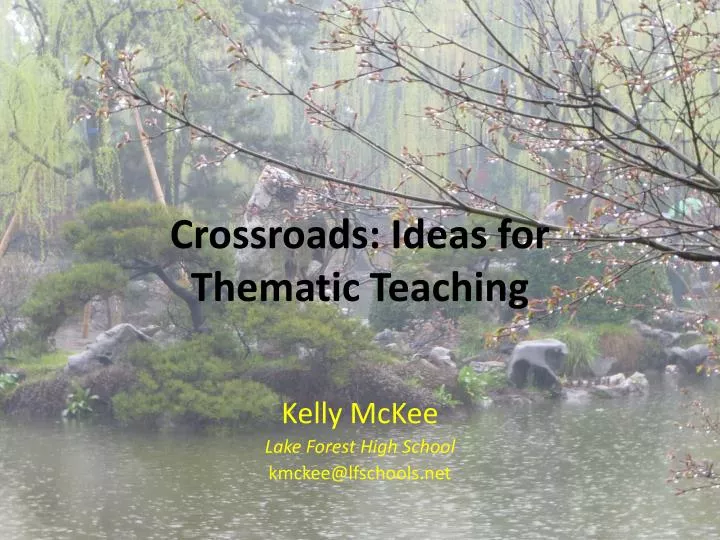 crossroads ideas for thematic teaching