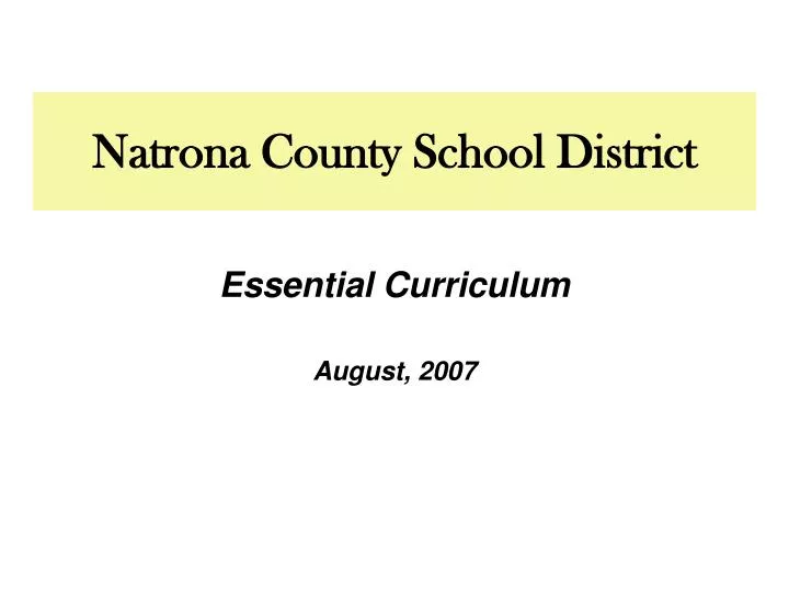 natrona county school district