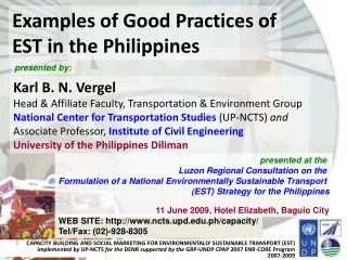 Examples of Good Practices of EST in the Philippines