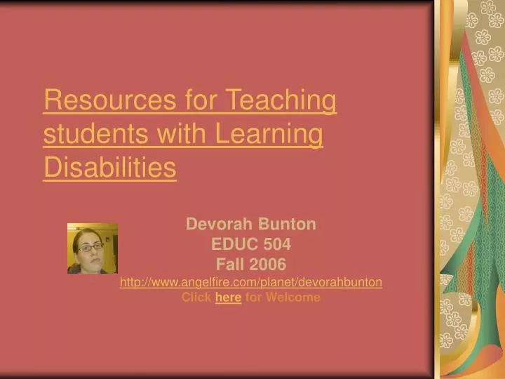 resources for teaching students with learning disabilities