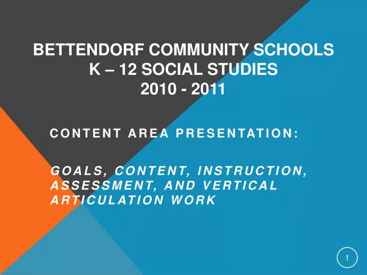 bettendorf community schools k 12 social studies 2010 2011
