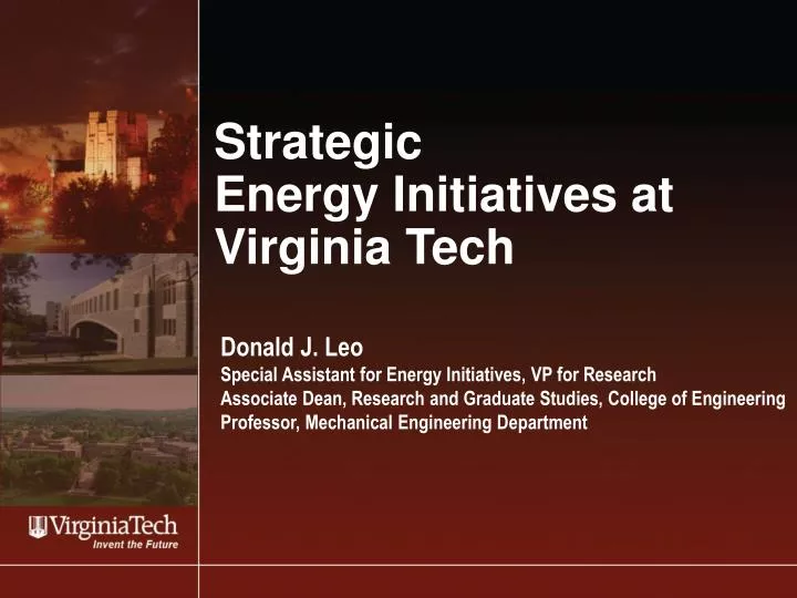 strategic energy initiatives at virginia tech