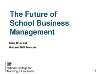 The Future of School Business Management