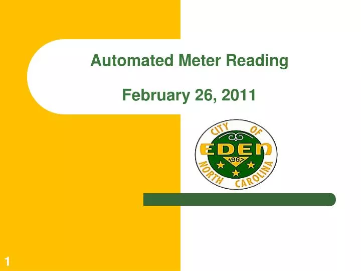 automated meter reading february 26 2011
