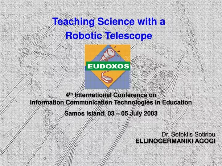 teaching science with a robotic telescope