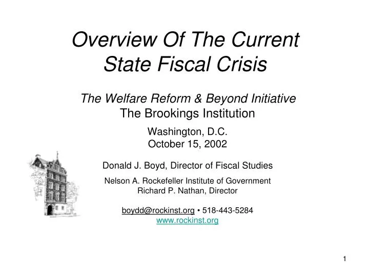 overview of the current state fiscal crisis