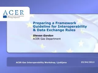 Preparing a Framework Guideline for Interoperability &amp; Data Exchange Rules