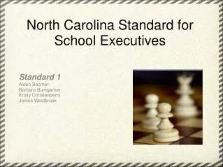 North Carolina Standard for School Executives