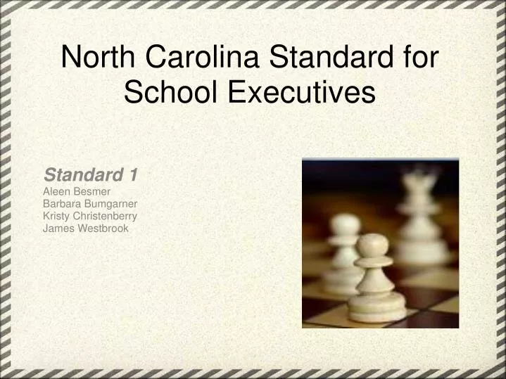 north carolina standard for school executives