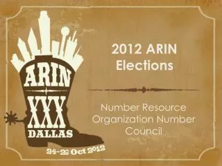 2012 ARIN Elections