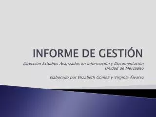 informe de gesti n