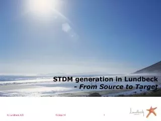 STDM generation in Lundbeck - From Source to Target