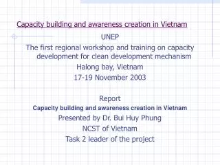 capacity building and awareness creation in vietnam