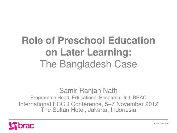 role of preschool education on later learning the bangladesh case