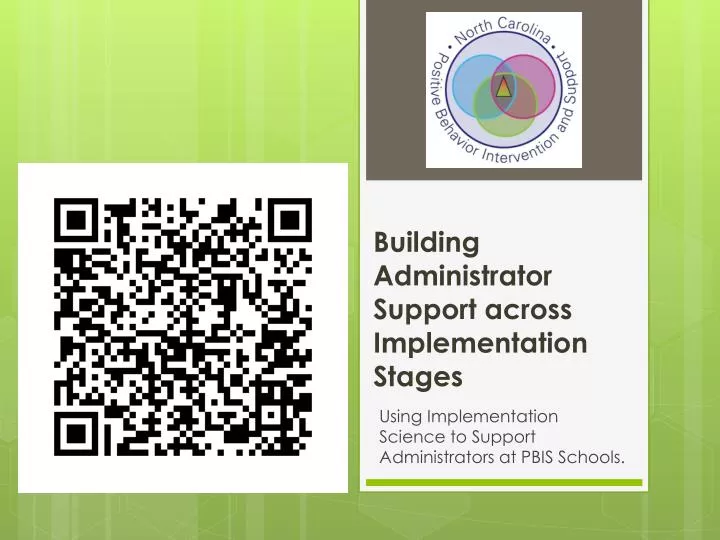 building administrator support across implementation stages
