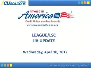 League/LSC IIA Update