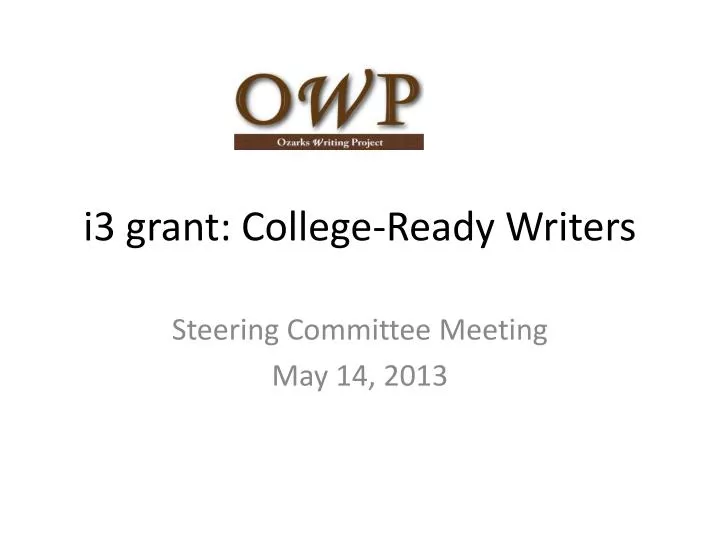 i3 grant college ready writers