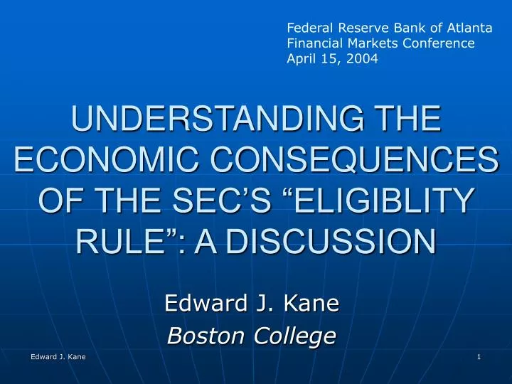 understanding the economic consequences of the sec s eligiblity rule a discussion