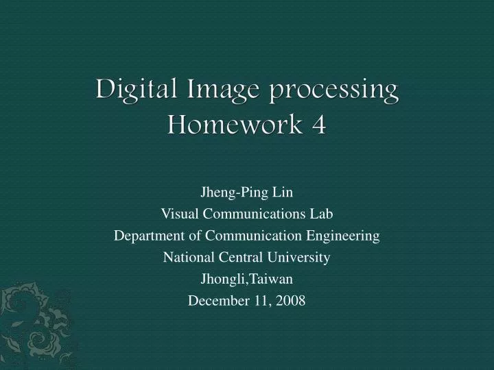 digital image processing homework 4