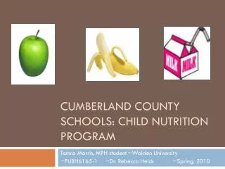 Cumberland county schools: child nutrition program