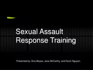 Sexual Assault Response Training