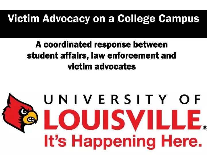 a coordinated response between student affairs law enforcement and victim advocates