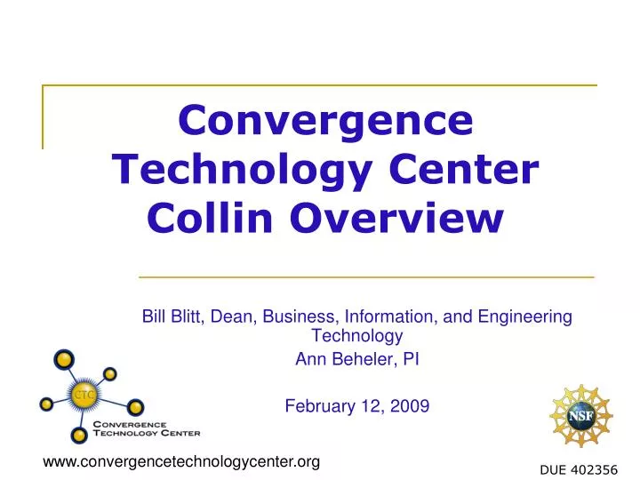 convergence technology center collin overview