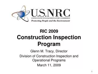 RIC 2009 Construction Inspection Program