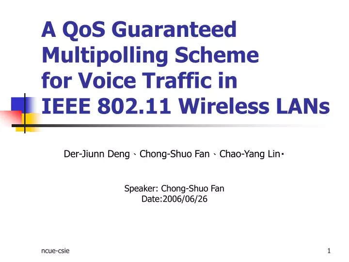 a qos guaranteed multipolling scheme for voice traffic in ieee 802 11 wireless lans