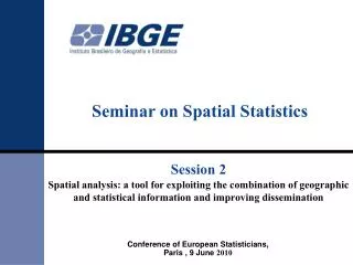 Seminar on Spatial Statistics