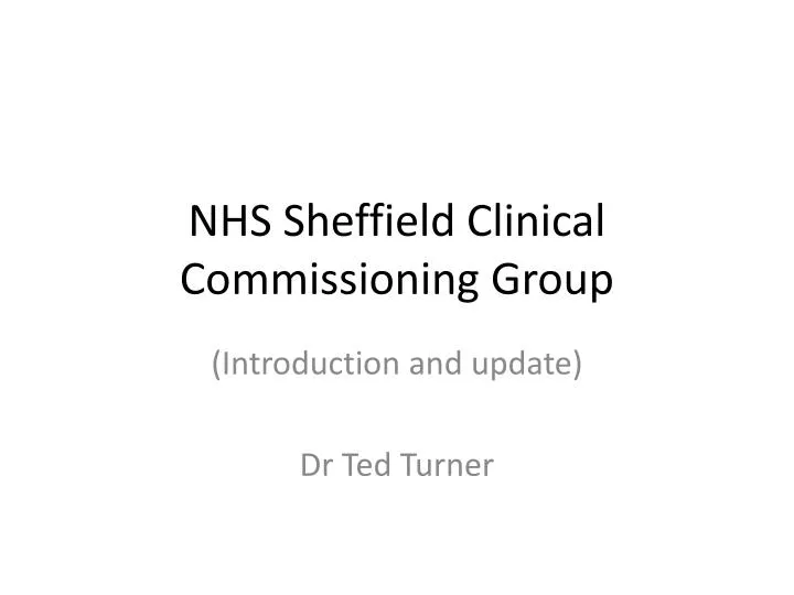 nhs sheffield clinical commissioning group