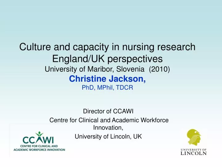 director of ccawi centre for clinical and academic workforce innovation university of lincoln uk