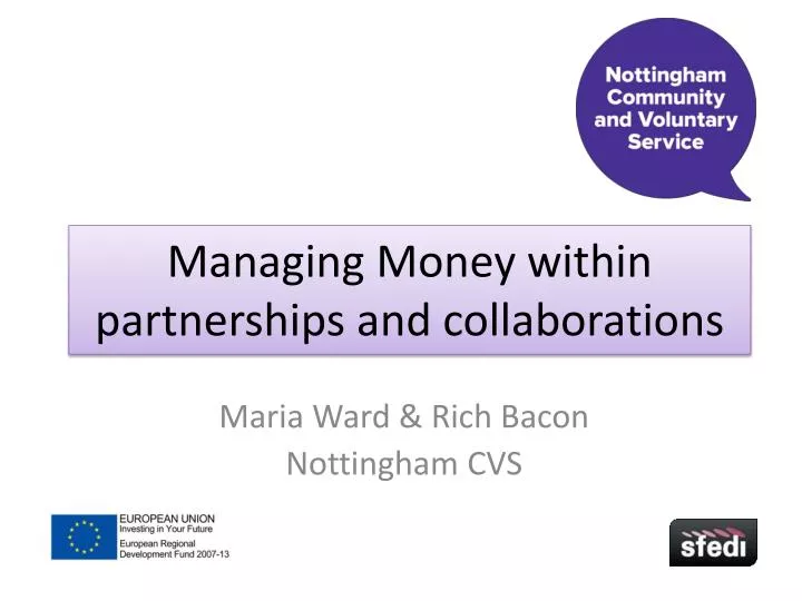 managing money within partnerships and collaborations