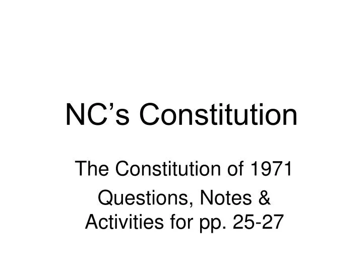 nc s constitution