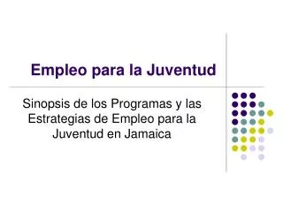 empleo para la juventud