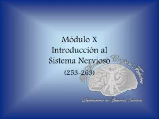 m dulo x introducci n al sistema nervioso