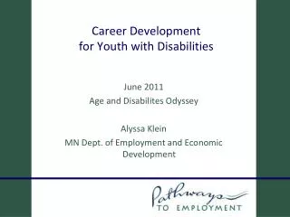 Career Development for Youth with Disabilities
