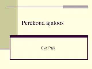 perekond ajaloos