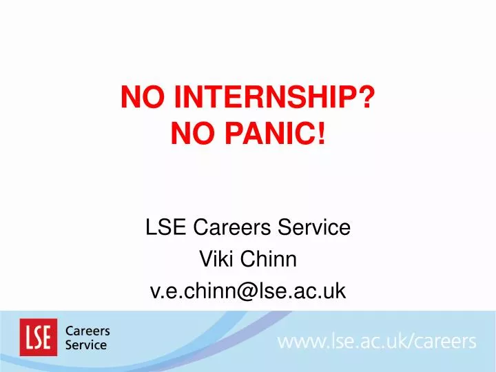 no internship no panic