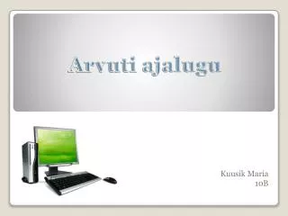 arvuti ajalugu