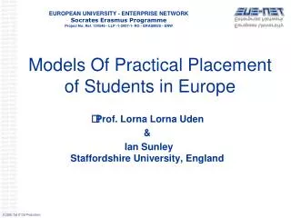 Models Of Practical Placement of Students in Europe