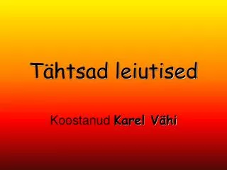 t htsad leiutised